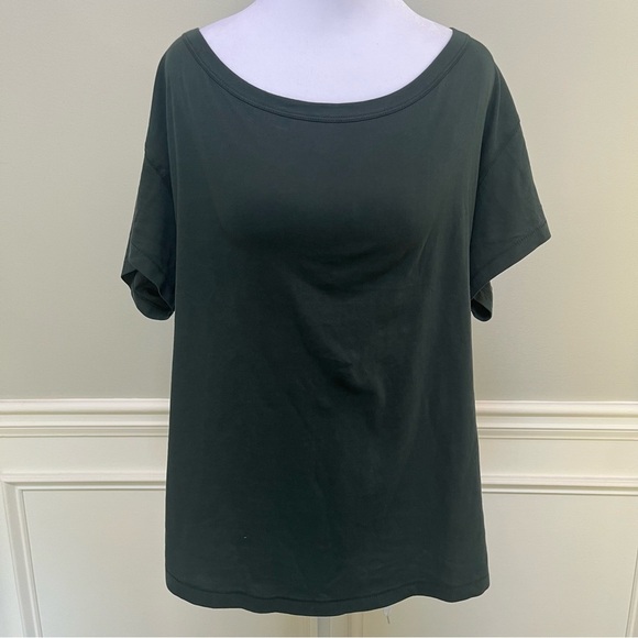 Fabletics Dark Green Oversized Tee S - Picture 2 of 10